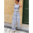 Damen Zweiteiliges Set mit floralem Muster und weitem Schnitt R&B