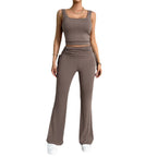 Damen funktionale Kombination aus ärmellosem Top und fließenden Hose R&B
