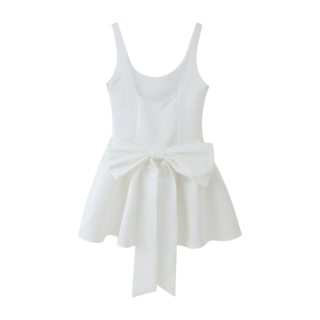 Damen Sommerkleid mit süßem Rüschendesign und verstellbarem Taillengürtel R&B