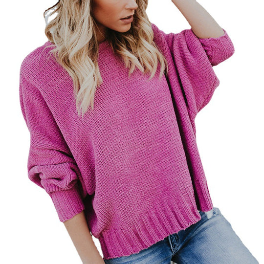 Damen Grobstrickpullover mit weitem Schnitt und modischem Design R&B