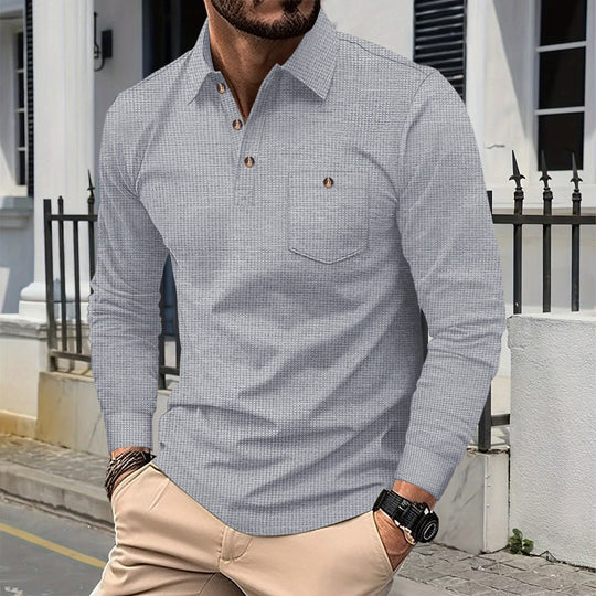 Herren Langarm Polohemd R&B