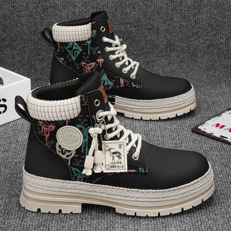 Damen modische und robuste Schnürboots aus strapazierfähigem Material mit einzigartigem Design R&B
