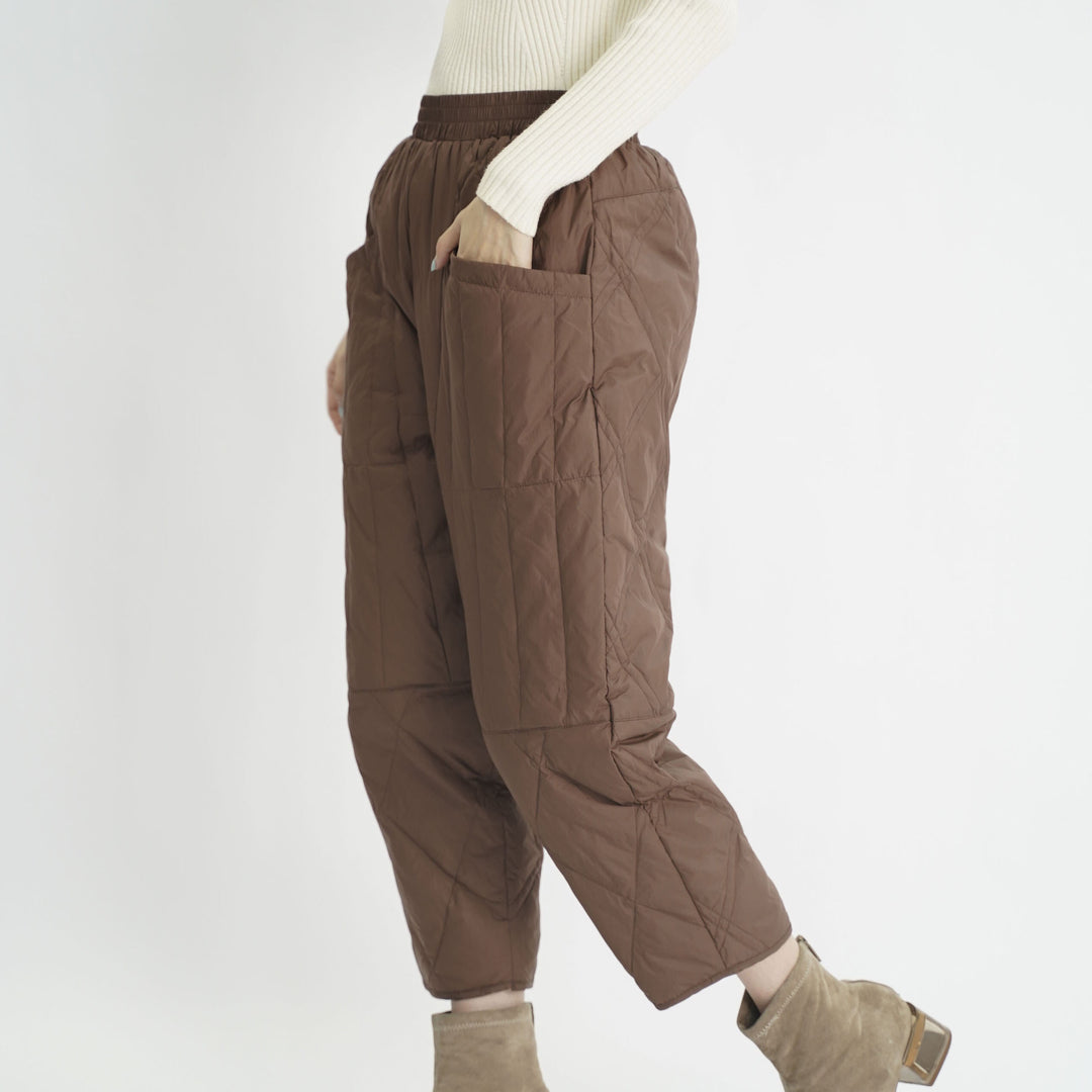 Damen gefütterte Freizeithose mit elastischem Bund und Taschen R&B