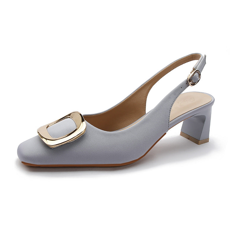 Damen Slingback-Pumps mit modischem Schmuckdetail und komfortablem Blockabsatz R&B