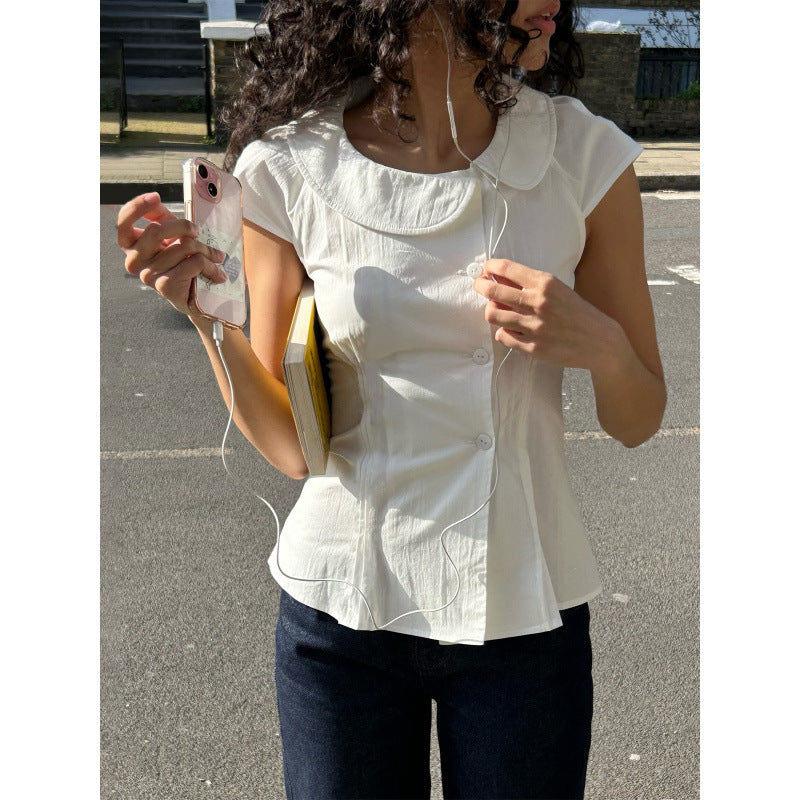 Damen Blusenshirt mit elegantem Kragen und tailliertem Schnitt R&B