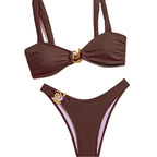 Damen Bikini-Set mit elegantem Goldverschluss R&B