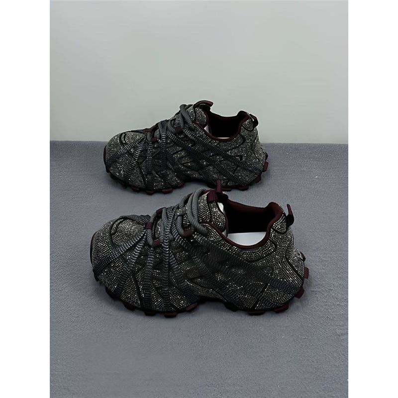 Damen modische Sneaker mit elegantem Strassdesign R&B