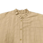 Damen Bluse mit Rüschenkragen und Knopfverschluss R&B