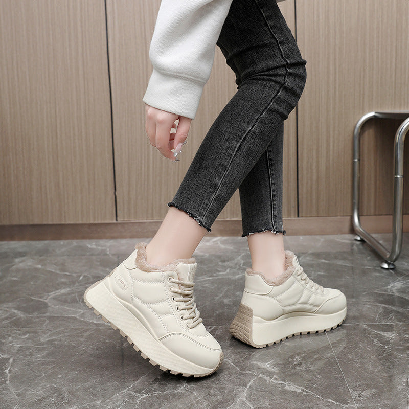 Damen gefütterte High-Top Sneakers mit rutschfester Sohle R&B