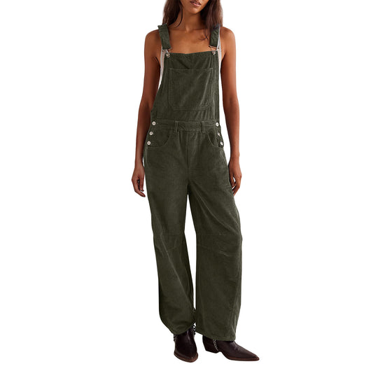 Damen Latzhose Cord weit geschnitten