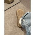Damen kuschelige und bequeme Winterhausschuhe aus hochwertigem Veloursleder R&B