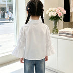 Mädchen Bluse mit Rüschendetails und Schleifen R&B