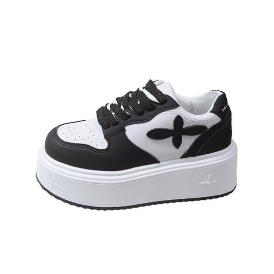 Damen modische Plateau-Sneaker mit dämpfender Sohle und atmungsaktivem Obermaterial R&B