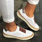Damen Atmungsaktive Slip-On Sneakers mit geflochtenem Design und ergonomischer Sohle R&B