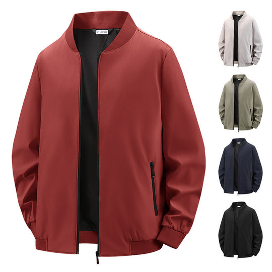Herren moderne Bomberjacke mit elastischem Bündchen und praktischen Taschen R&B