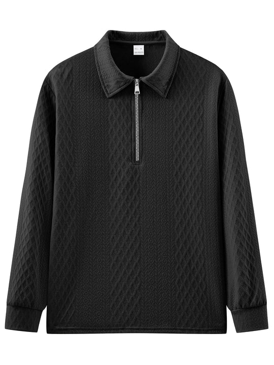 Herren Sweatshirt mit modischem Stehkragen und strukturiertem Design R&B