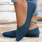 Damen elegante Ballerinas aus atmungsaktivem Strickmaterial R&B