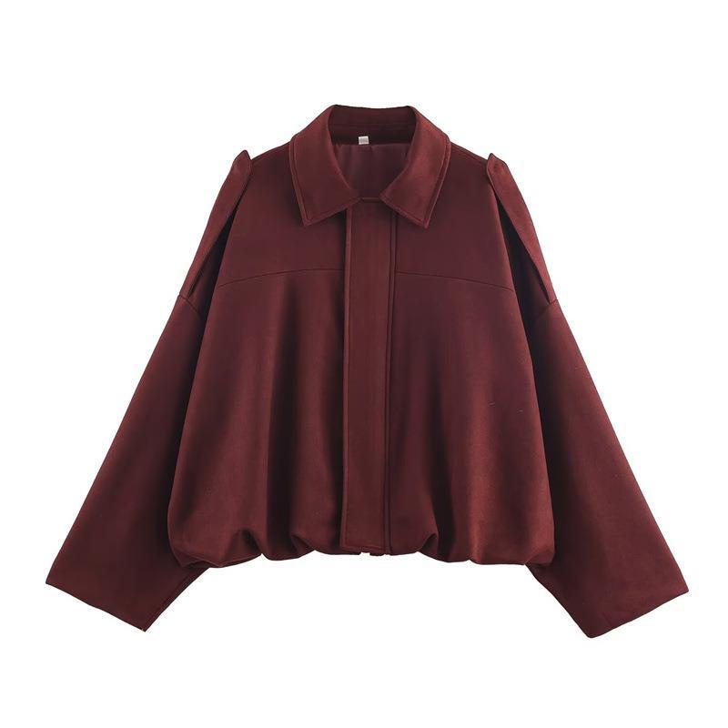 Damen Freizeitjacke im modischen Oversized-Design mit praktischen Taschen R&B