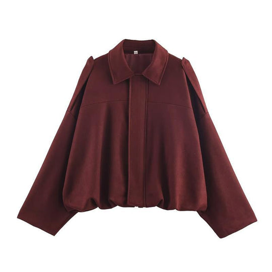 Damen Freizeitjacke im modischen Oversized-Design mit praktischen Taschen R&B