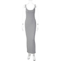 Damen Elegantes Maxikleid mit verstellbaren Trägern R&B