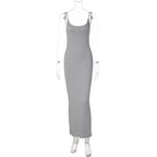 Damen Elegantes Maxikleid mit verstellbaren Trägern R&B
