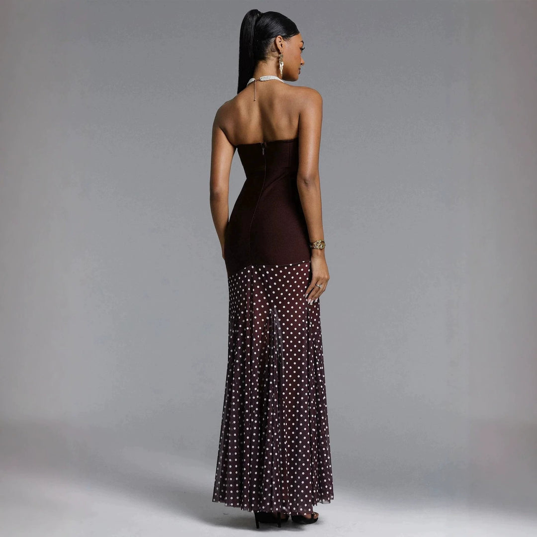 Damen Elegantes Stretch-Top mit transparentem Rüschenrock R&B