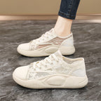 Damen Atmungsaktive Freizeitsneaker mit floralem Design und flexibler Sohle R&B