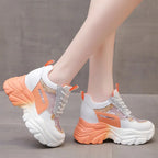 Damen sportliche Sneakers mit hochflexibler Sohle und modischen Glitzerdetails R&B