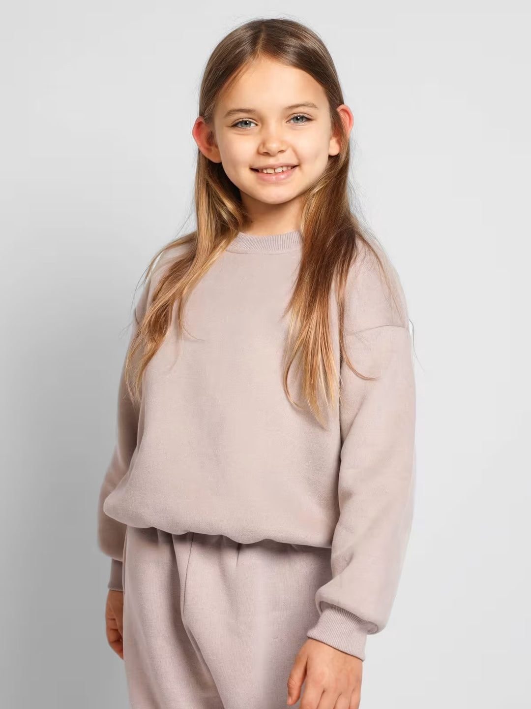 Damen bequemer Sweatshirt mit überschnittenen Schultern und hohem Kragen R&B