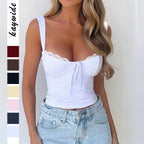 Damen Spitzen Trägertop mit raffiniertem Knoten-Design R&B