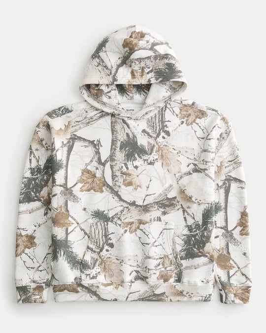 Unisex nan lockerer Kapuzensweat mit dezenter Blätterstruktur, doppelter Kapuze ohne Kordelzug und Kängurutasche R&B