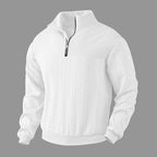 Herren Strickpullover mit Reißverschluss und strukturiertem Design R&B
