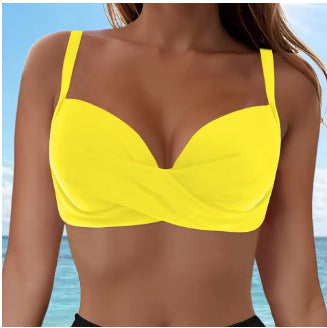 Damen Elegantes Bikinioberteil mit Wickeldesign R&B