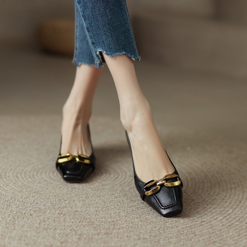Damen Ballerinas mit elegantem Kettenakzent R&B