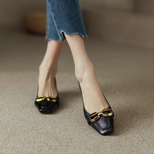 Damen Ballerinas mit elegantem Kettenakzent R&B