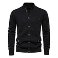 Herren Strickjacke mit modernem Stehkragen und praktischen Knöpfen