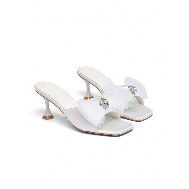 Damen Mules mit zierlicher Schleifenverzierung und eleganten Details R&B