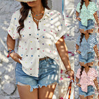 Damen Bluse mit buntem Herzmotiv R&B