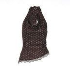 Damen Figurnahes Haltertop mit verspieltem Punktedesign R&B
