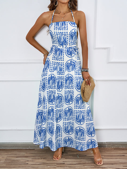 Damen Maxi-Kleid mit verspieltem Muster und eleganter Silhouette R&B