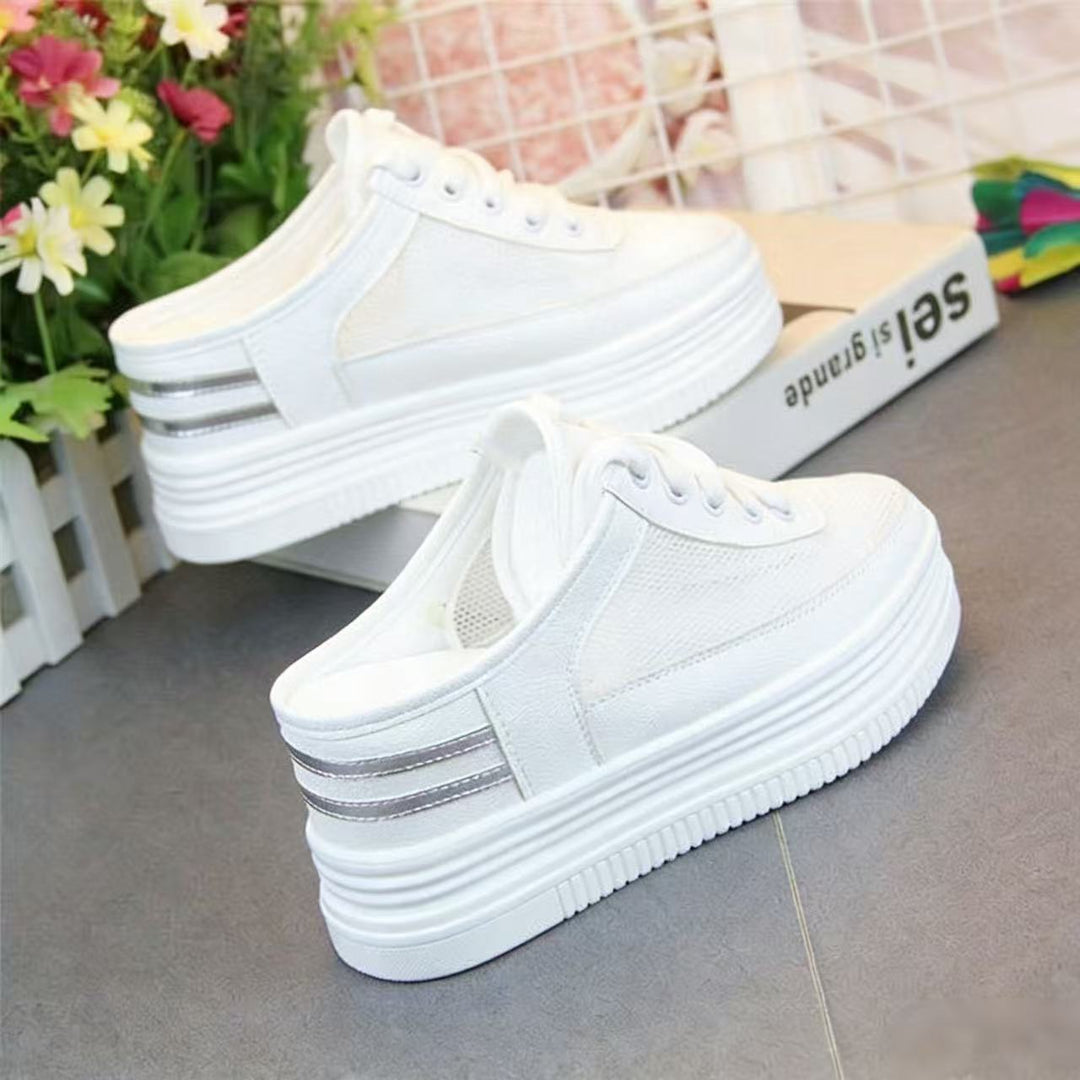 Damen Sneakers mit hoher Plateausohle und eleganter Riemchenverarbeitung R&B