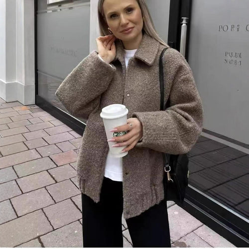 Damen Oversize-Fleecejacke R&B