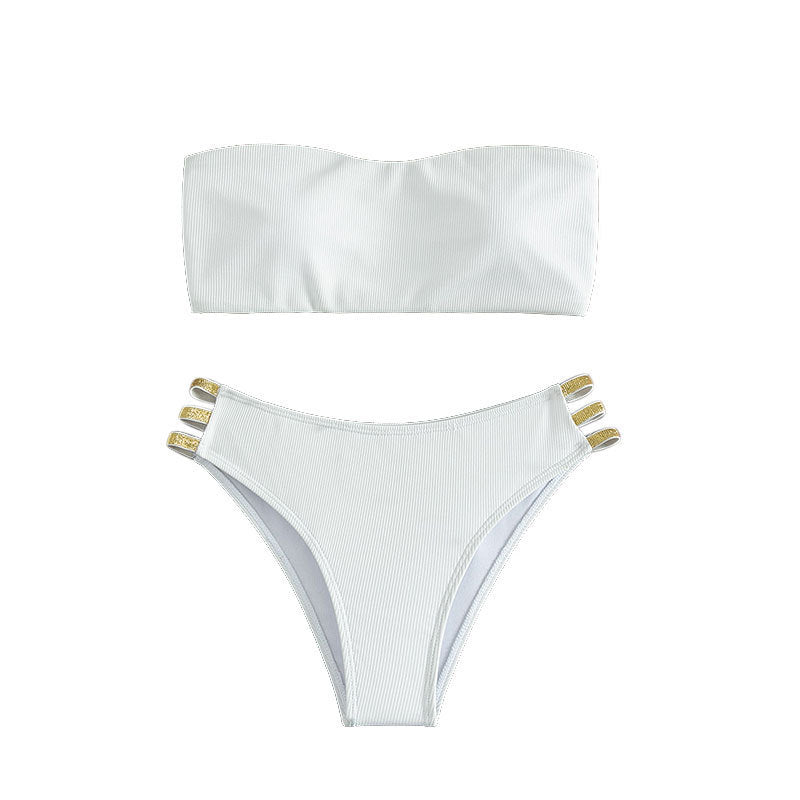 Damen Bandeau-Bikini mit eleganten Details R&B