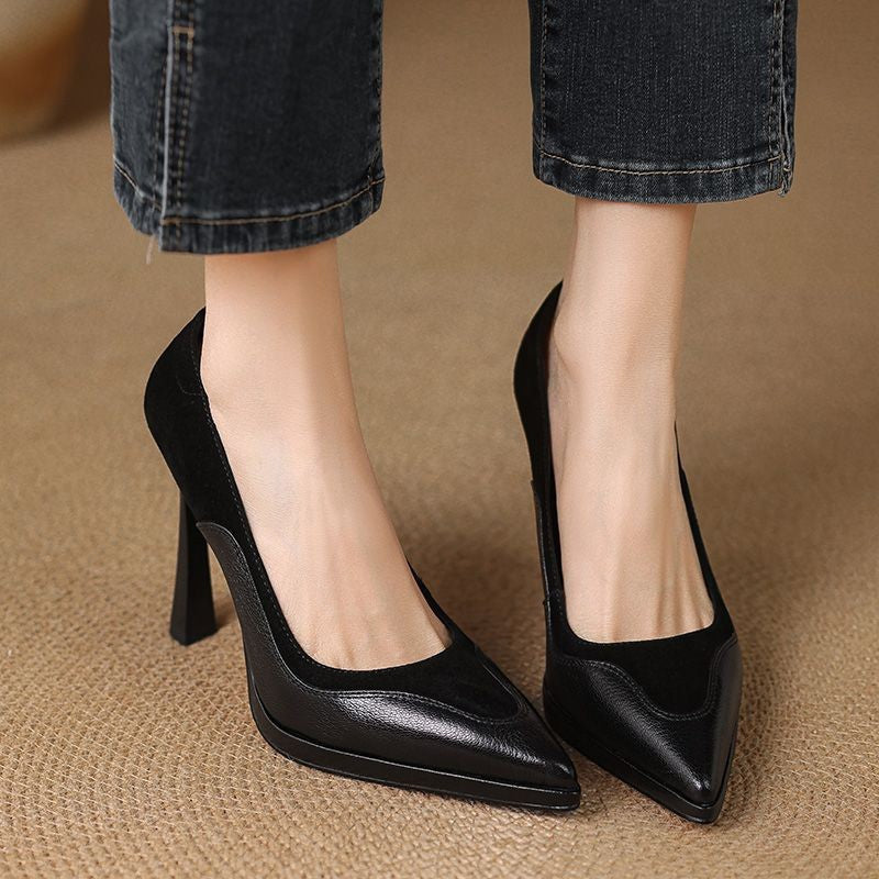 Damen elegante Spitzer-Pumps mit luxuriösem Fuxia-Design