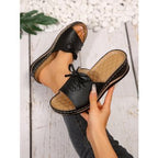 Damen Komfortable und stilvolle Mules mit raffiniertem Schleifendetail R&B