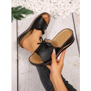 Damen Komfortable und stilvolle Mules mit raffiniertem Schleifendetail R&B