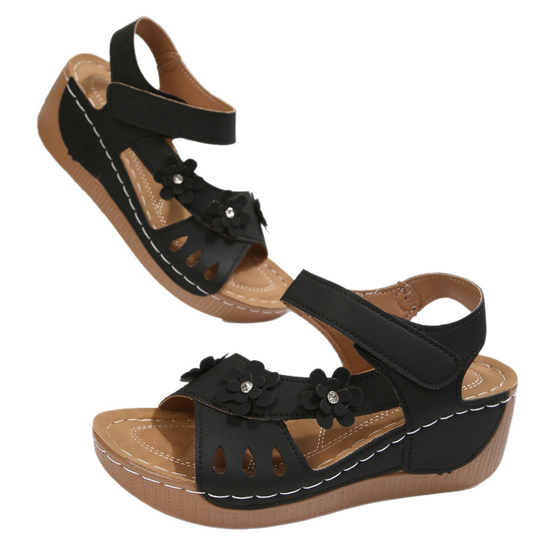 Damen Komfortable Sandalen mit Blumendekor R&B
