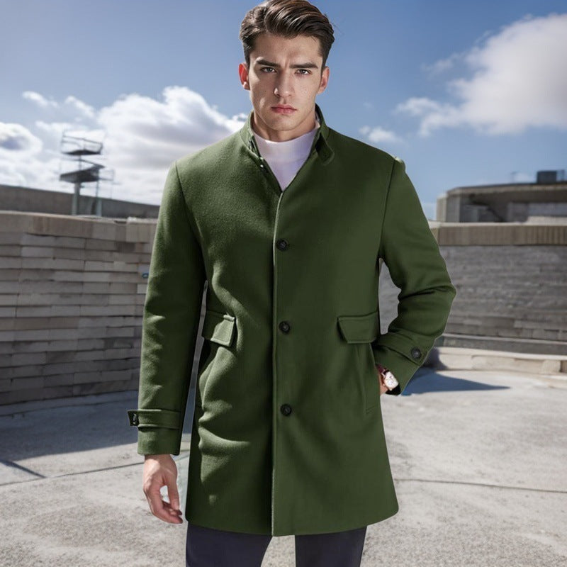 Herren eleganter Außenmantel mit praktischen Taschen R&B