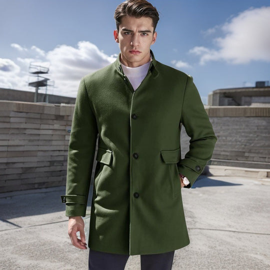 Herren eleganter Außenmantel mit praktischen Taschen R&B