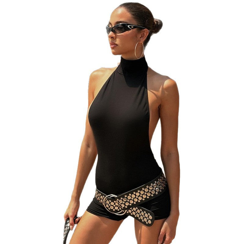 Damen Sportlicher Overall mit hohem Kragen R&B